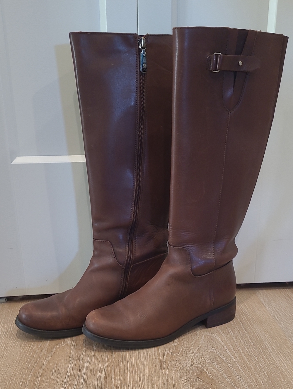 Blondo Volly Brown Leather Tall Riding Boots